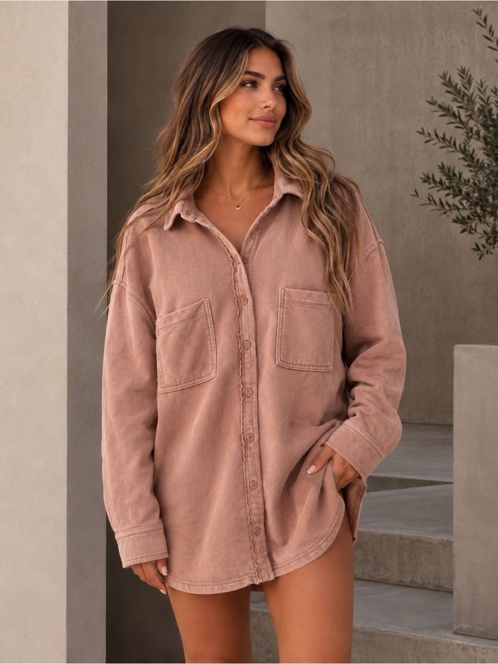 Aerie Button-Front Overshirt